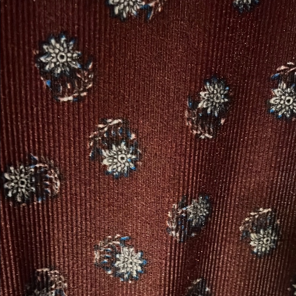 Maroon Patterned Flared Pants - image 2